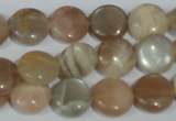 CMS521 15.5 inches 12mm flat round moonstone beads wholesale