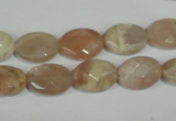 CMS545 15.5 inches 10*14mm faceted oval moonstone beads wholesale