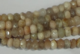 CMS563 15.5 inches 4*6mm faceted rondelle moonstone beads wholesale