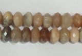 CMS565 15.5 inches 6*10mm faceted rondelle moonstone beads wholesale