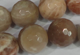 CMS577 15.5 inches 20mm faceted round moonstone beads wholesale