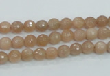 CMS58 15.5 inches 6mm faceted round moonstone gemstone beads