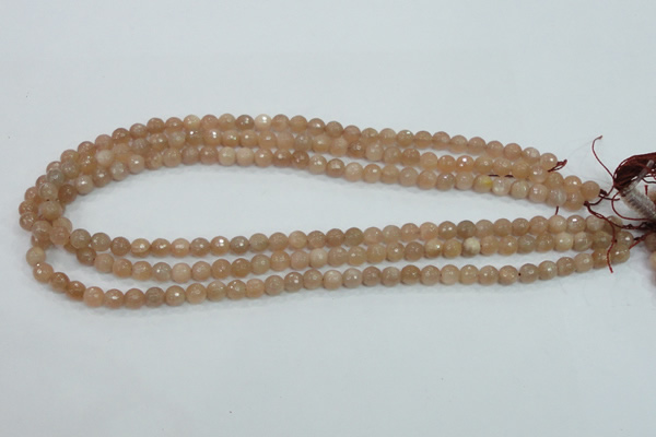 CMS58 15.5 inches 6mm faceted round moonstone gemstone beads