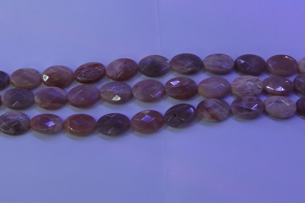 CMS585 15.5 inches 12*16mm faceted oval moonstone gemstone beads