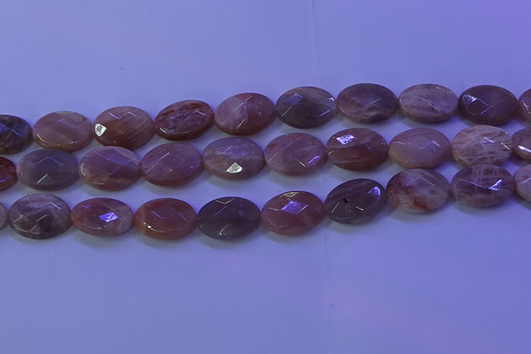 CMS586 15.5 inches 13*18mm faceted oval moonstone gemstone beads