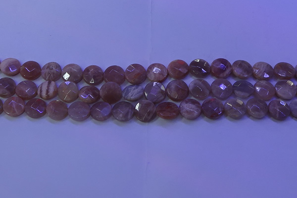 CMS589 15.5 inches 10mm faceted coin moonstone gemstone beads