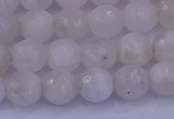 CMS662 15.5 inches 8mm faceted round white moonstone beads