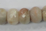 CMS69 15.5 inches 13*20mm faceted rondelle moonstone gemstone beads