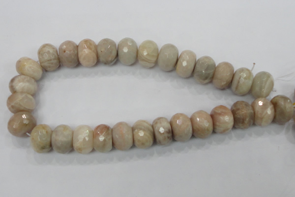 CMS69 15.5 inches 13*20mm faceted rondelle moonstone gemstone beads