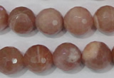 CMS767 15.5 inches 14mm faceted round natural moonstone beads