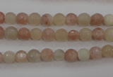 CMS870 15.5 inches 6mm faceted round moonstone gemstone beads