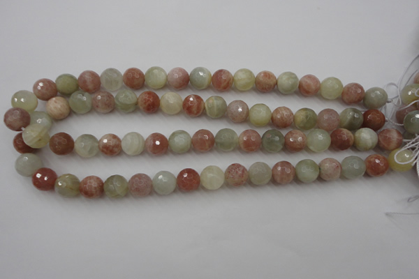 CMS881 15.5 inches 12mm faceted round moonstone gemstone beads