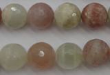 CMS882 15.5 inches 14mm faceted round moonstone gemstone beads