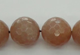 CMS946 15.5 inches 16mm faceted round A grade moonstone gemstone beads