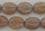 CMS961 15.5 inches 10*12mm oval A grade moonstone beads