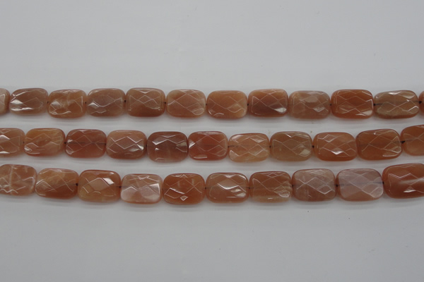 CMS972 15.5 inches 12*16mm faceted rectangle A grade moonstone beads