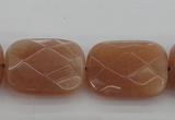 CMS973 15.5 inches 13*18mm faceted rectangle A grade moonstone beads