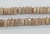 CMS98 15.5 inches 4*8mm faceted rondelle moonstone gemstone beads