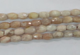 CMS99 15.5 inches 5*7mm faceted rice moonstone gemstone beads