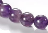 CNA04 AB grade 12mm round natural amethyst quartz bead Wholesale