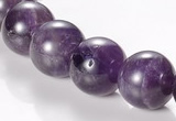 CNA05 AB grade 14mm round natural amethyst quartz bead Wholesale