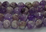 CNA1011 15.5 inches 6mm faceted round dogtooth amethyst beads