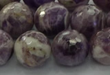 CNA1015 15.5 inches 14mm faceted round dogtooth amethyst beads