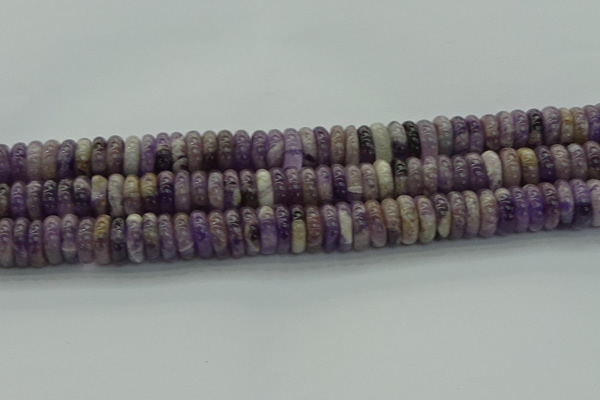 CNA1023 15.5 inches 4*12mm rondelle dogtooth amethyst beads