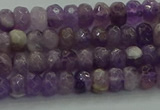 CNA1028 15.5 inches 4*6mm faceted rondelle dogtooth amethyst beads