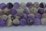 CNA1050 15.5 inches 4mm round matte dogtooth amethyst beads