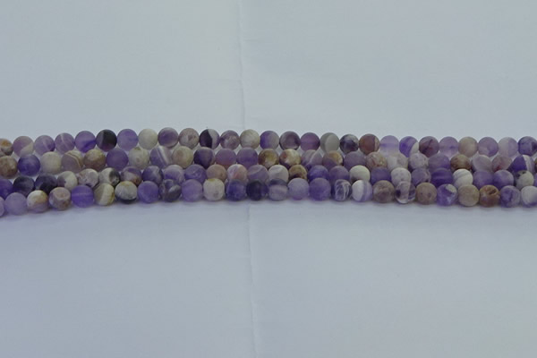 CNA1050 15.5 inches 4mm round matte dogtooth amethyst beads