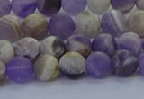 CNA1051 15.5 inches 6mm round matte dogtooth amethyst beads