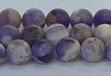 CNA1052 15.5 inches 8mm round matte dogtooth amethyst beads