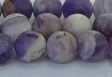 CNA1054 15.5 inches 12mm round matte dogtooth amethyst beads