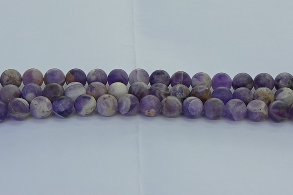 CNA1054 15.5 inches 12mm round matte dogtooth amethyst beads