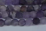 CNA1061 15.5 inches 6mm round matte dogtooth amethyst beads