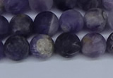 CNA1062 15.5 inches 8mm round matte dogtooth amethyst beads