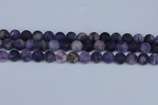 CNA1064 15.5 inches 12mm round matte dogtooth amethyst beads