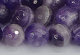 CNA1074 15.5 inches 12mm faceted round dogtooth amethyst beads