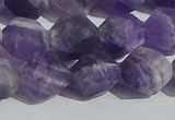 CNA1079 15.5 inches 12mm faceted nuggets matte dogtooth amethyst beads