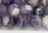 CNA1162 15.5 inches 8mm faceted round natural dogtooth amethyst beads