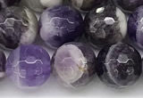 CNA1163 15.5 inches 10mm faceted round natural dogtooth amethyst beads