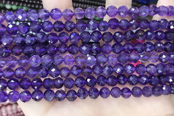 CNA1166 15.5 inches 6mm faceted round amethyst beads wholesale