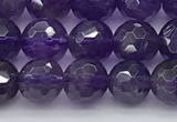 CNA1175 15.5 inches 6mm faceted round natural amethyst beads