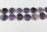 CNA1190 15.5 inches 20*20mm heart amethyst beads wholesale