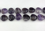 CNA1191 15.5 inches 20*20mm heart amethyst beads wholesale