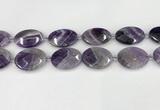 CNA1207 15.5 inches 20*30mm - 22*30mm faceted oval amethyst beads