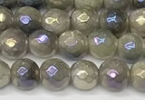 CNA1235 15 inches 6mm faceted round AB-color lavender amethyst beads