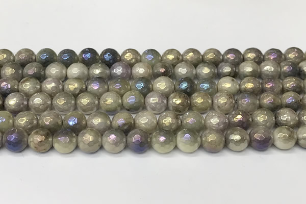 CNA1236 15 inches 8mm faceted round AB-color lavender amethyst beads