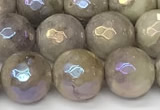 CNA1237 15 inches 10mm faceted round AB-color lavender amethyst beads